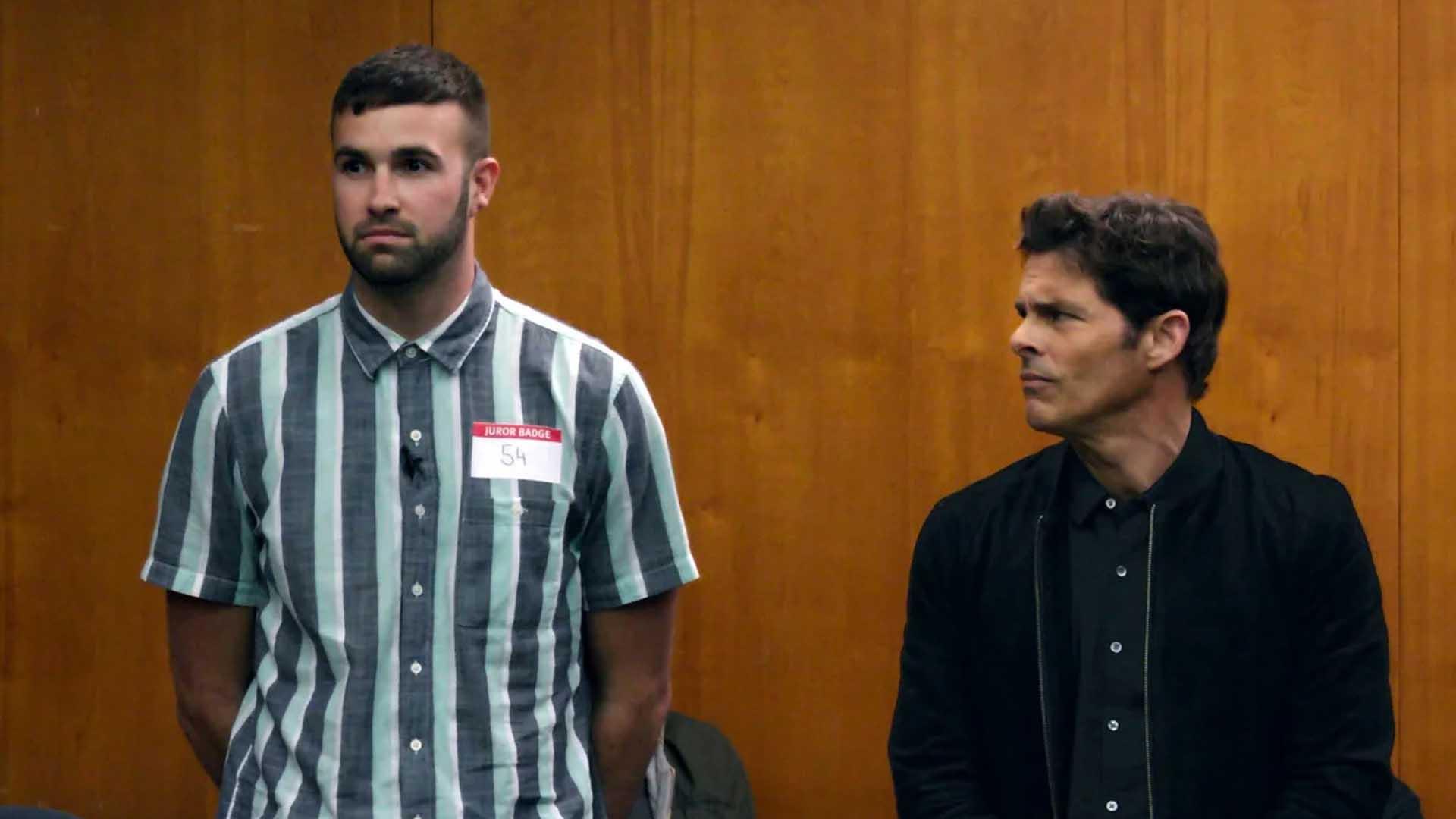 جیمز مارسدن و رونالد گلدن در سریال Jury Duty