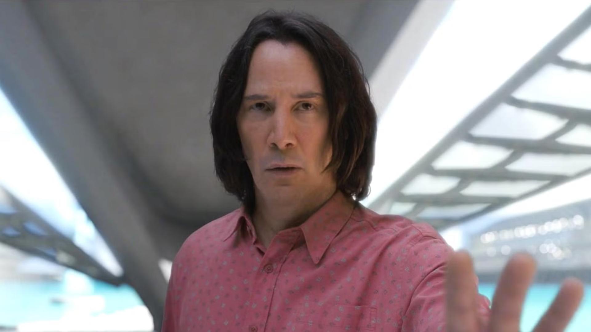 کیانو ریوز (Keanu Reeves) با موهای بلند در نقش شخصیت تد لوگان