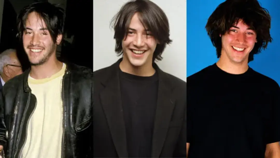 چهره‌های جوانی کیانو ریوز (Keanu Reeves) در سه نمای مختلف
