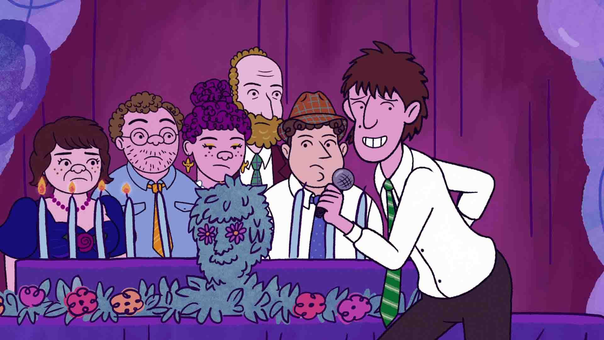 مراسم بارمیتزوای یوشی شووپر در سریال Long Story Short