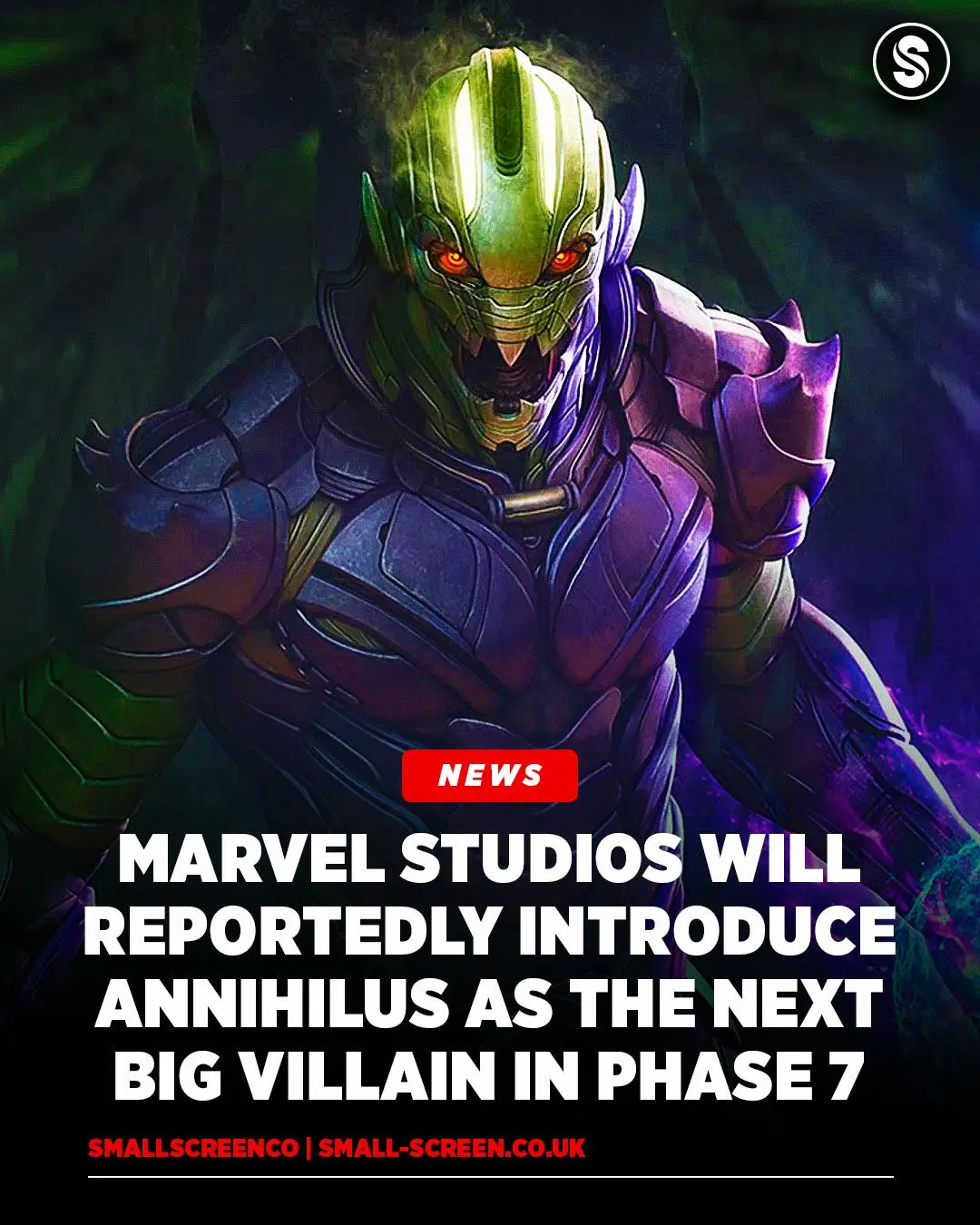 شخصیت Annihilus با زره بنفش و سبز در دنیای سینمایی مارول