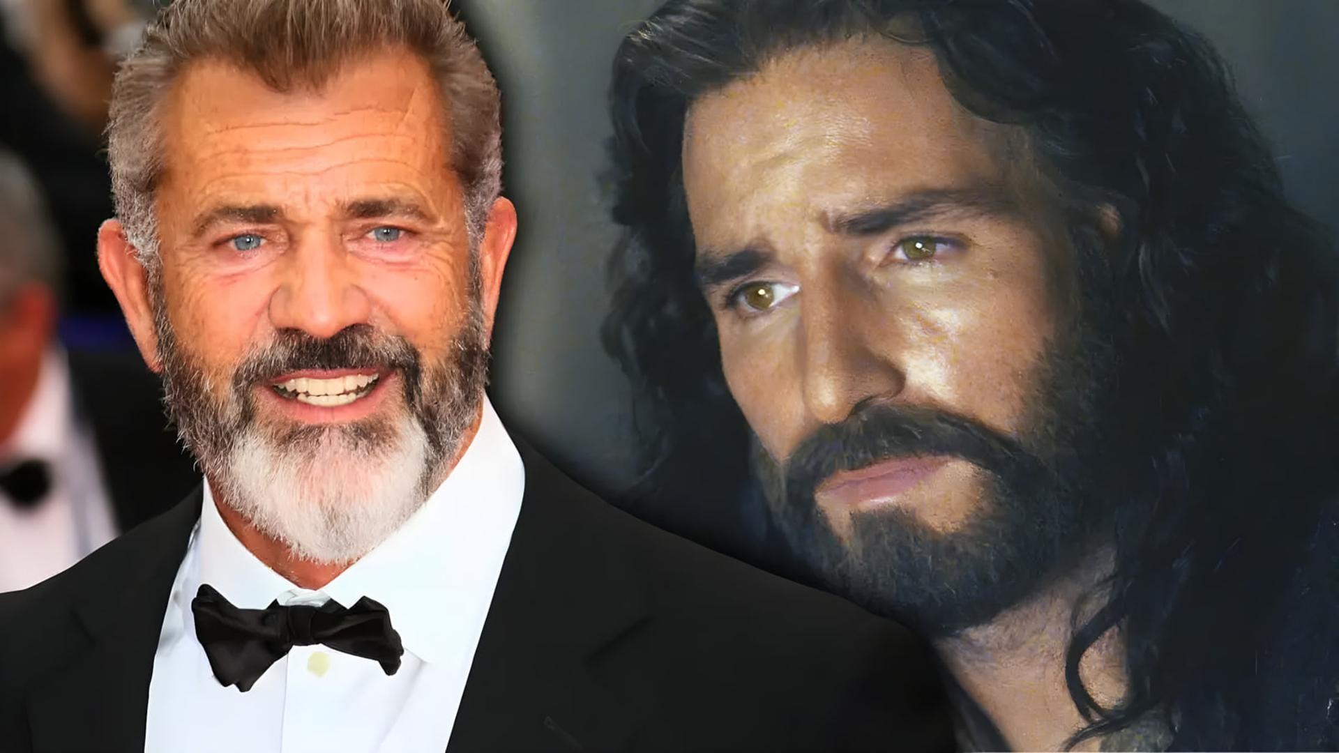 مل گیبسون (Mel Gibson) در کنار چهره بازیگر جدید نقش عیسی مسیح