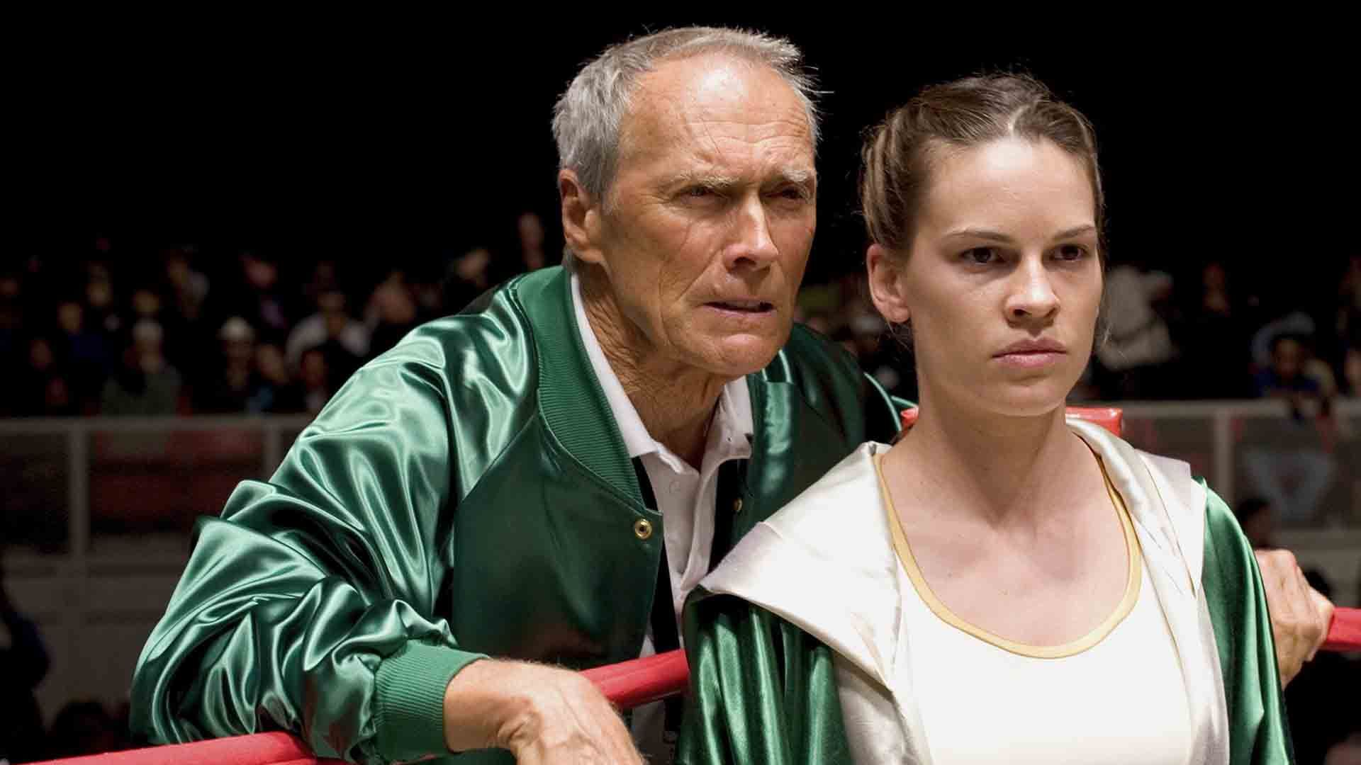 کلینت ایستوود و هیلاری سوانک در فیلم Million Dollar Baby