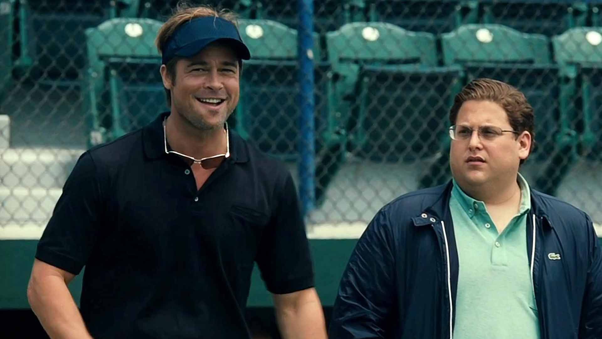 برد پیت و جونا هیل در فیلم Moneyball