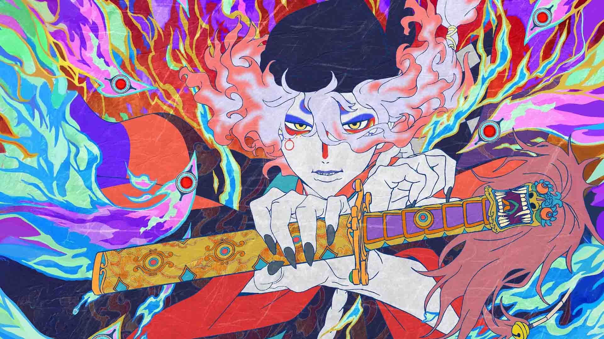 شخصیت اصلی انیمه Mononoke The Movie: The Ashes Of Rage با شمشیر مخصوص خود