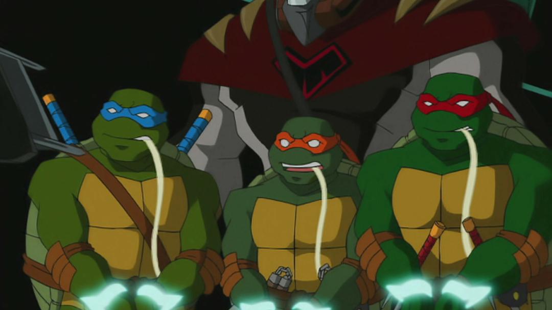 لاک‌پشت‌های نینجا (Teenage Mutant Ninja Turtles) در حال استفاده از قدرت‌های خود
