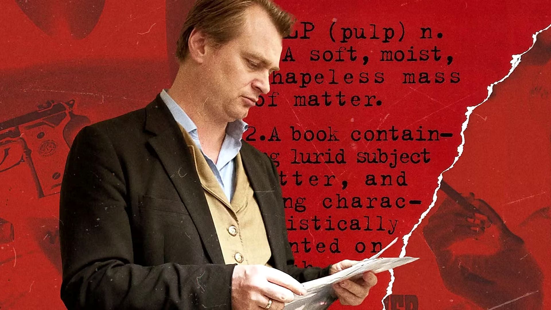 کریستوفر نولان در حال خواندن فیلمنامه