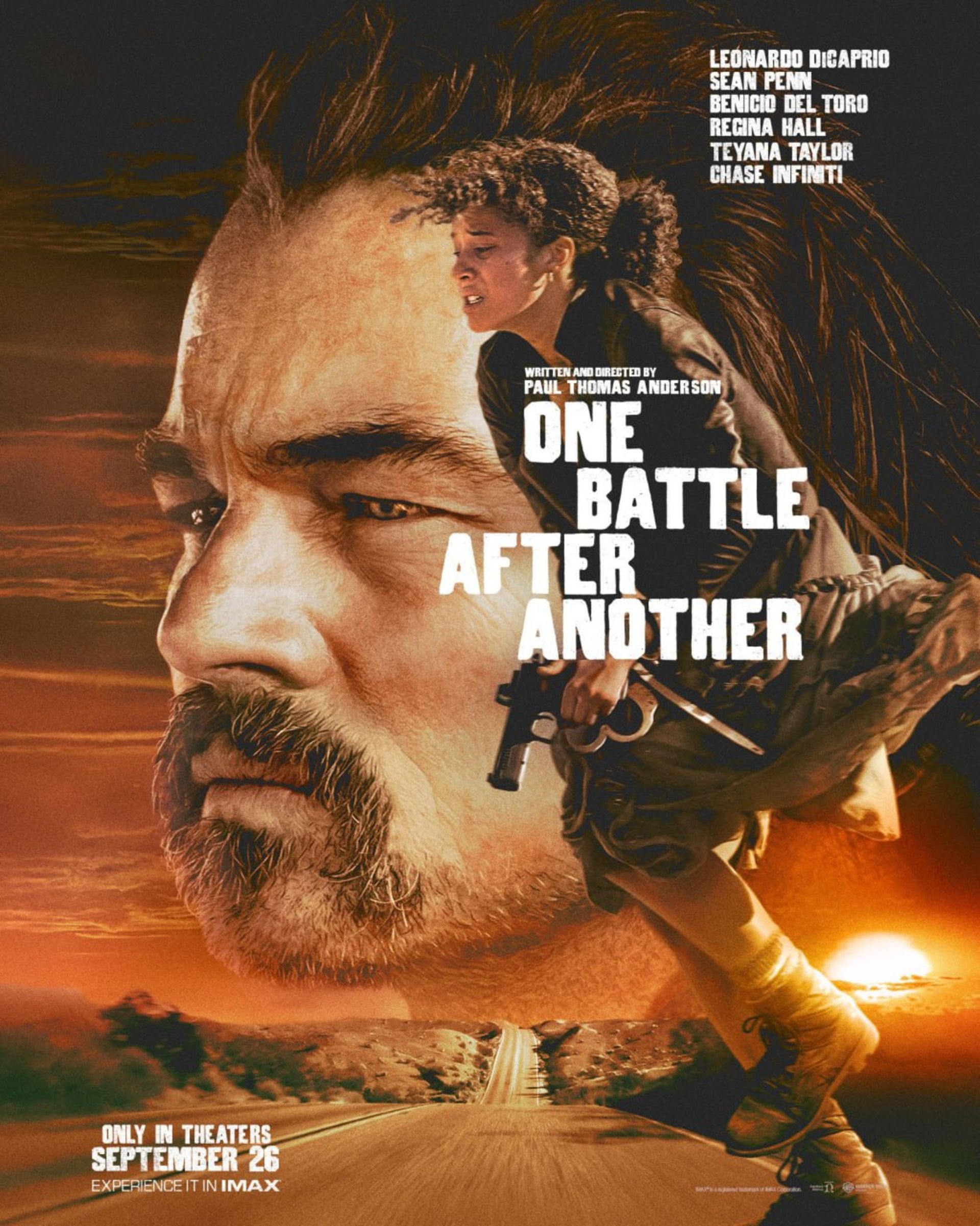 دی‌کاپریو در مرکز پوستر فیلم One Battle After Another