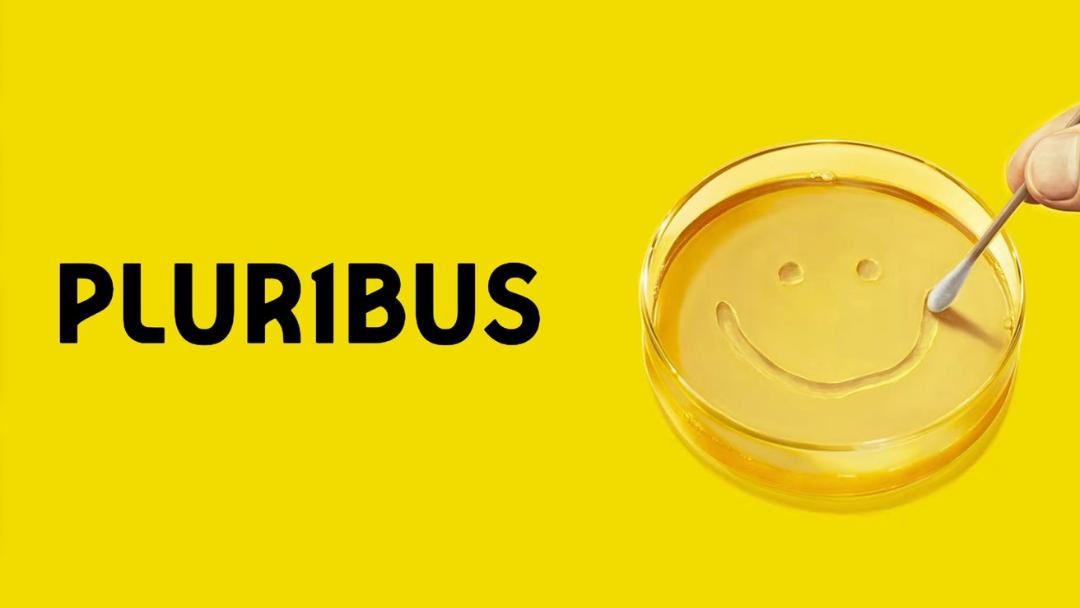لوگوی سریال Pluribus از وینس گیلیگان در کنار شکلک خنده