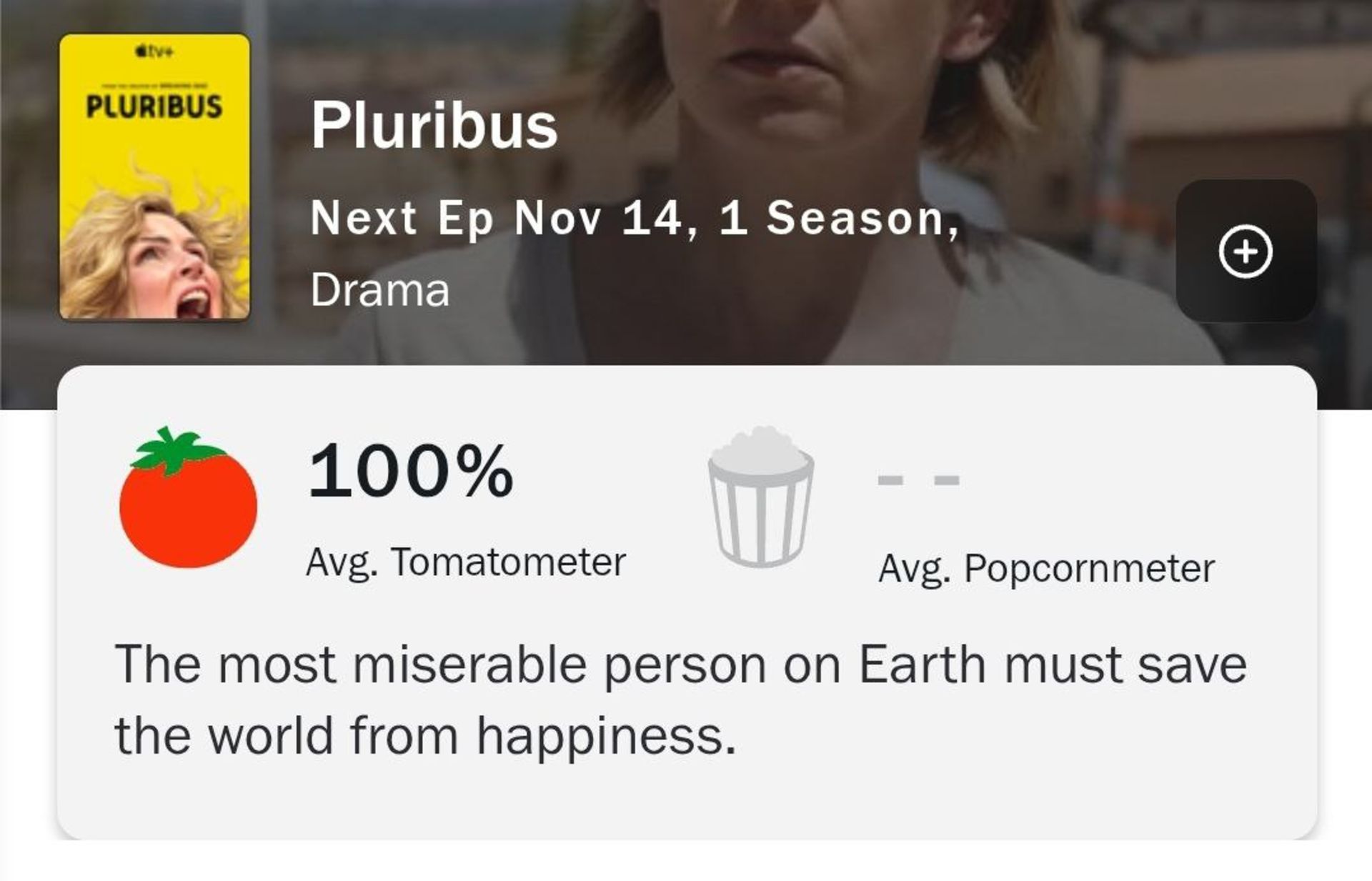 نمرات راتن تومیتوز سریال Pluribus