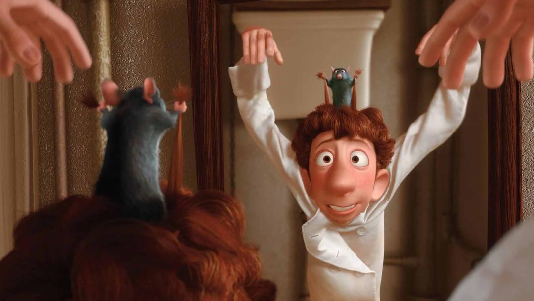 رمی در حال کنترل لینگوئینی در انیمیشن Ratatouille