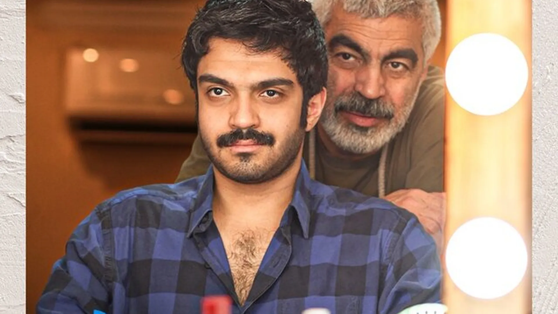 سروش صحت و پسرش در فیلم استخر