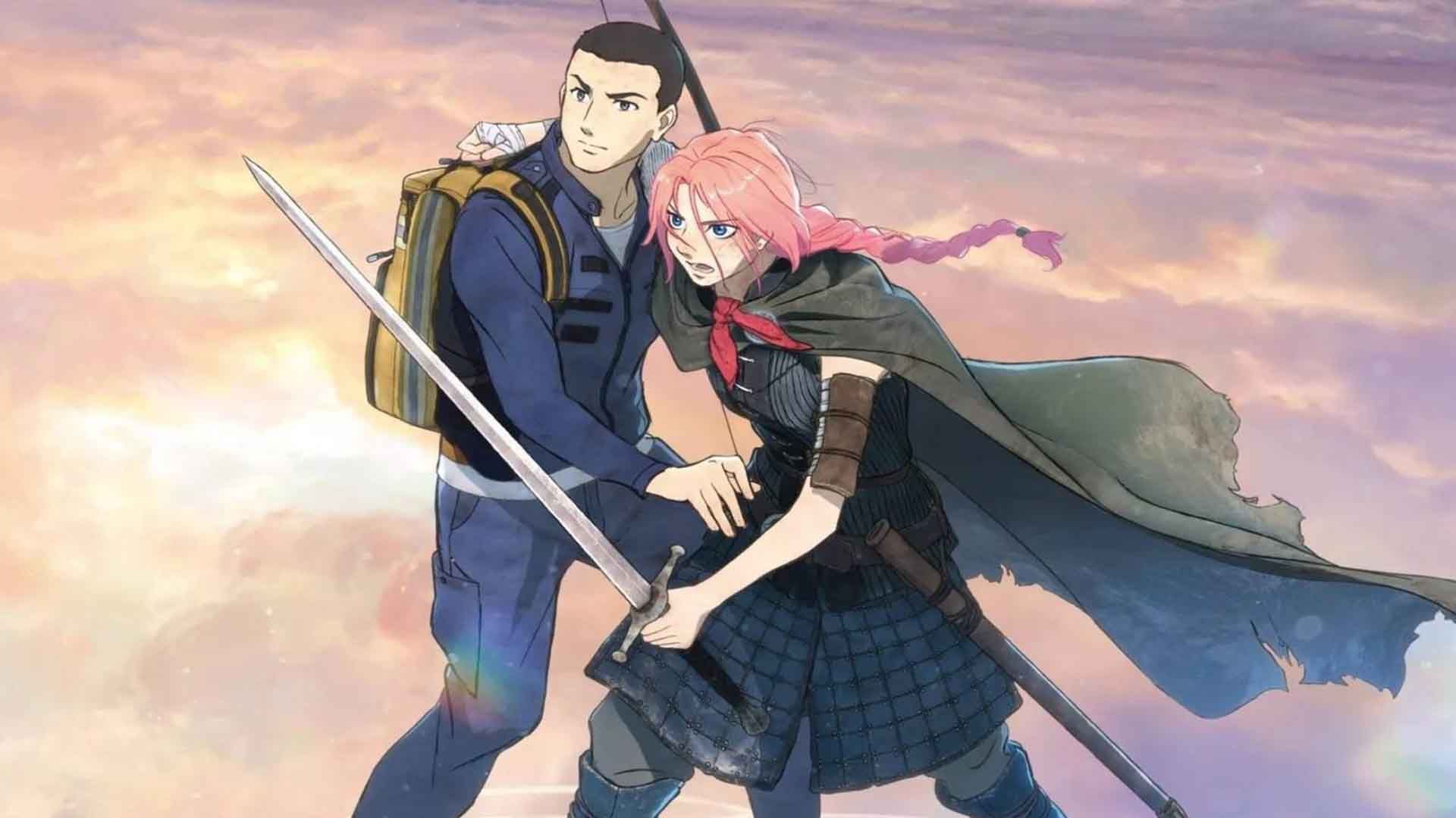 کاراکترای اصلی انیمه Scarlet با شمشیر و لباس مبارزه