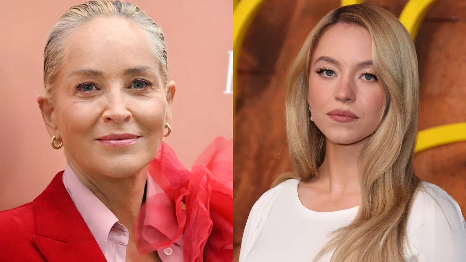 چهره‌های شارون استون (Sharon Stone) و سیدنی سوئینی (Sydney Sweeney) در کنار هم