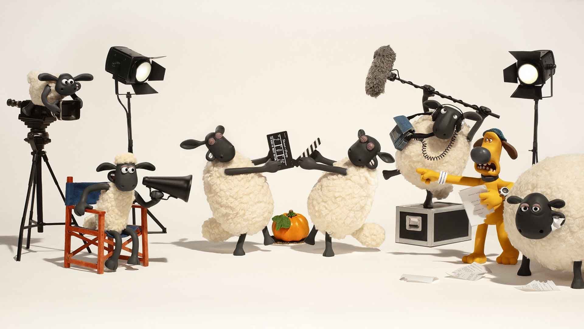 عوامل گوسفندی در انیمیشن Shaun the Sheep: The Beast of Mossy Bottom