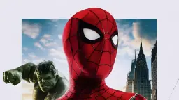 مرد عنکبوتی (Spider-Man) و هالک (Hulk) در مقابل آسمان و ساختمان‌های نیویورک