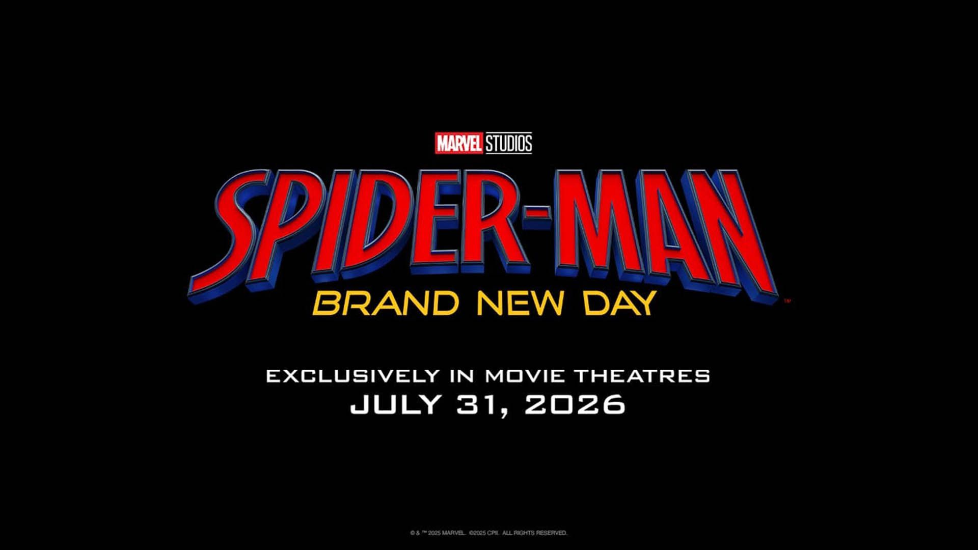 پوستر اصلی فیلم Spider-Man: Brand New Day از مارول استودیوز