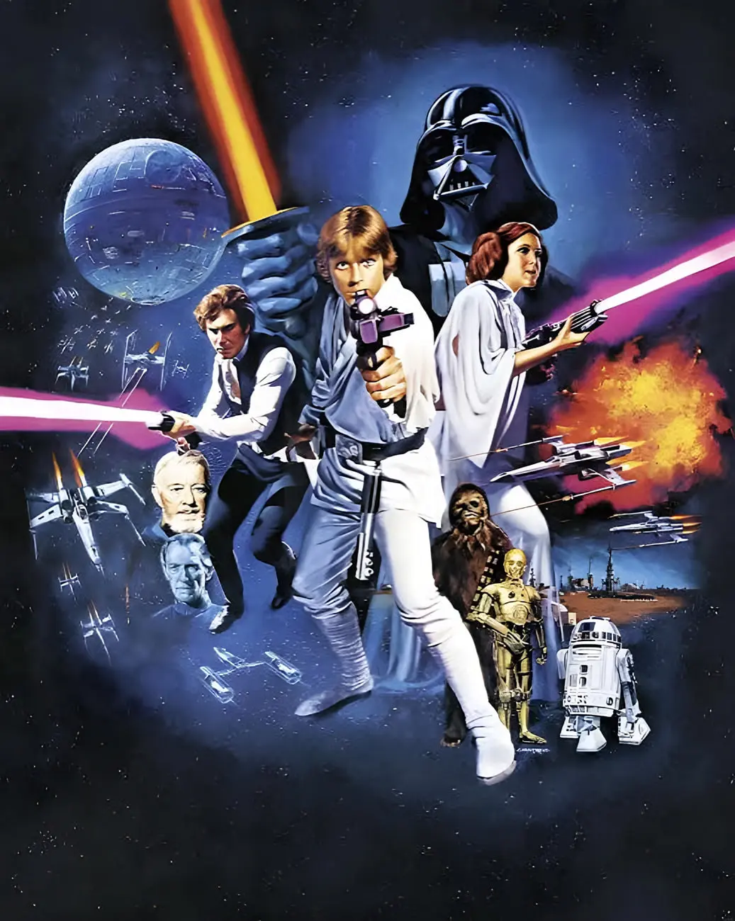 شخصیت‌های اصلی فیلم جنگ ستارگان (Star Wars) در مقابل داتارک و مرگ ستاره