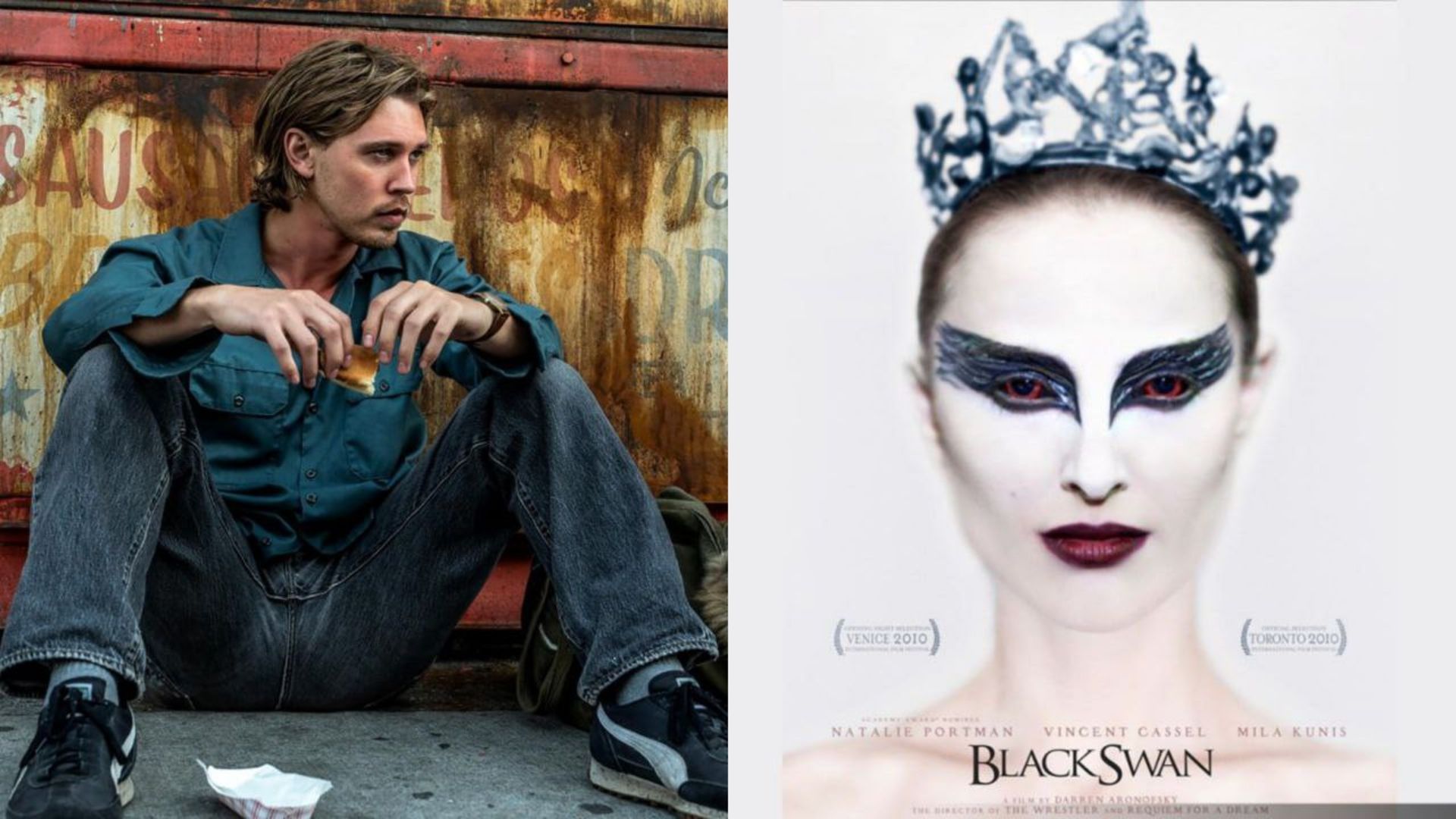 ناتالی پورتمن در فیلم Black Swan و آستین باتلر
