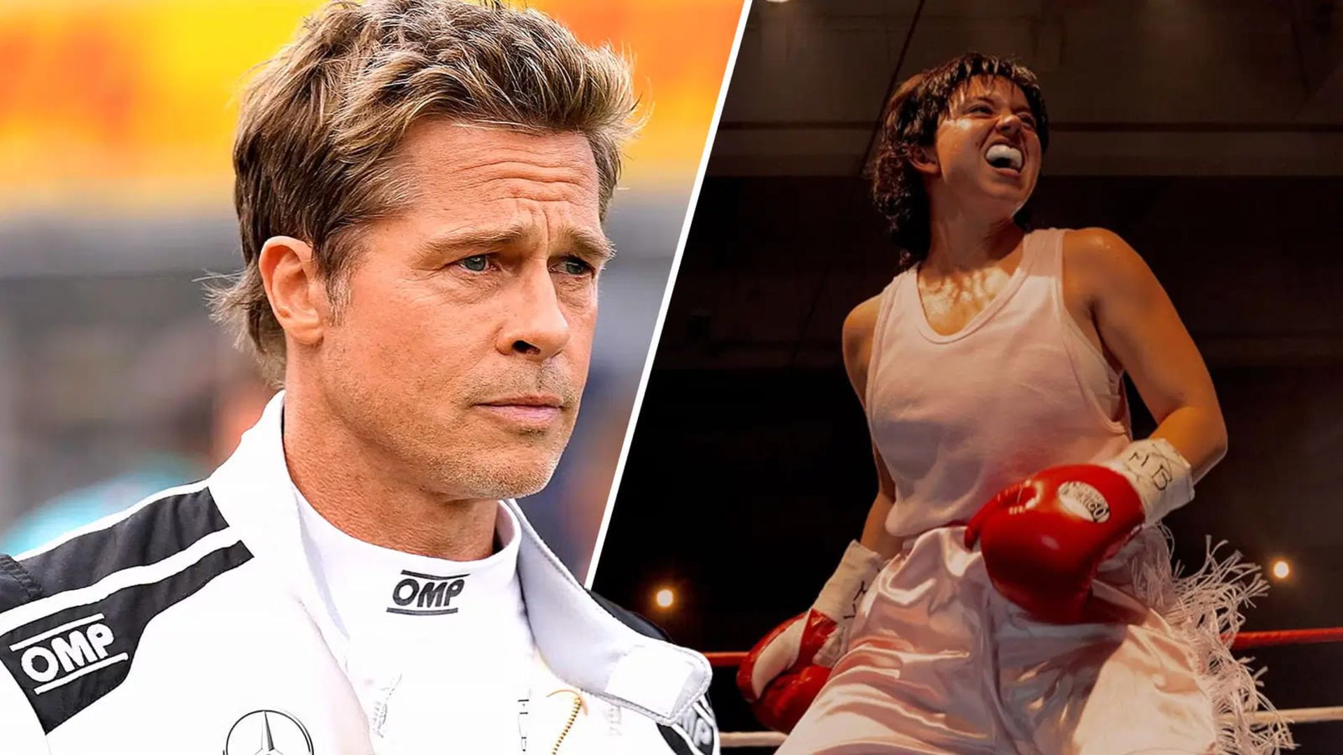 سیدنی سوئینی و برد پیت در فیلم کریستی و فرمول یک