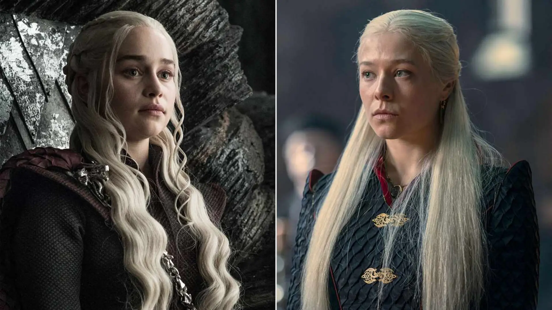 ملکه دنریس تارگرین (Daenerys Targaryen) و ملکه رینیرا تارگرین (Rhaenyra Targaryen) در صحنه