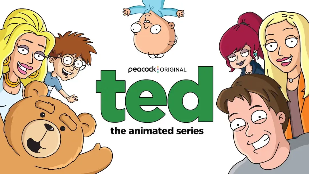 شخصیت‌های انیمیشن سریالی تِد (Ted the Animated Series) در کنار خرس تِد