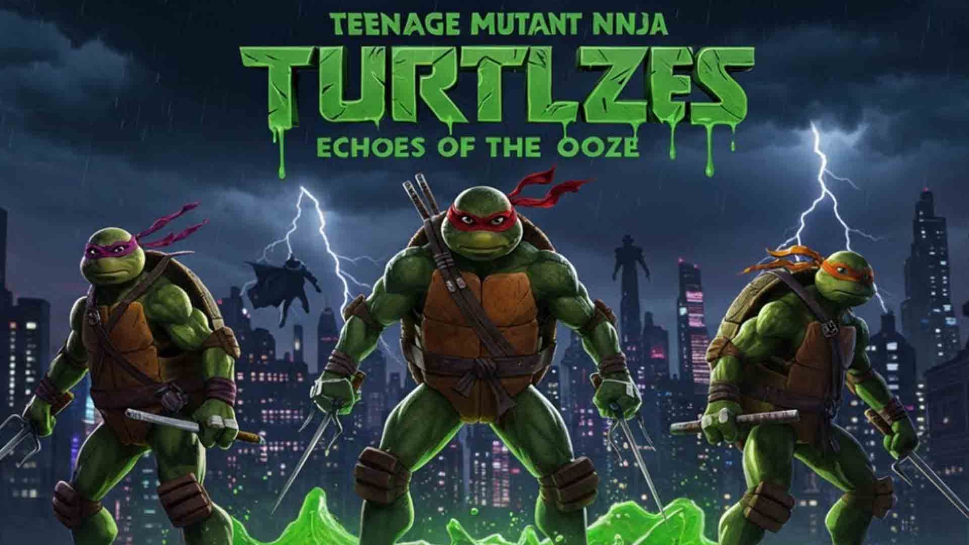 شخصیت‌های اصلی انیمیشن Teenage Mutant Ninja Turtles: Echoes of the ooze در کنار هم