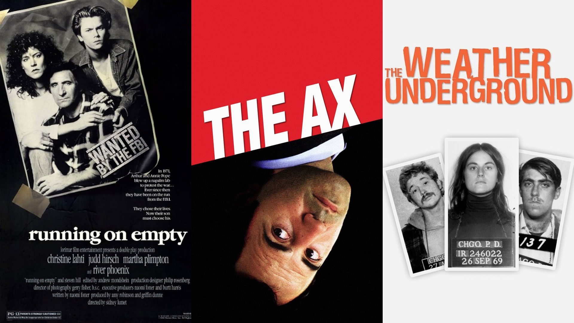 پوستر مستند ودر آندرگراند در کنار پوسترهای فیلم‌های تبر کوستا گاوراس و از نفس افتاده سیدنی لومت