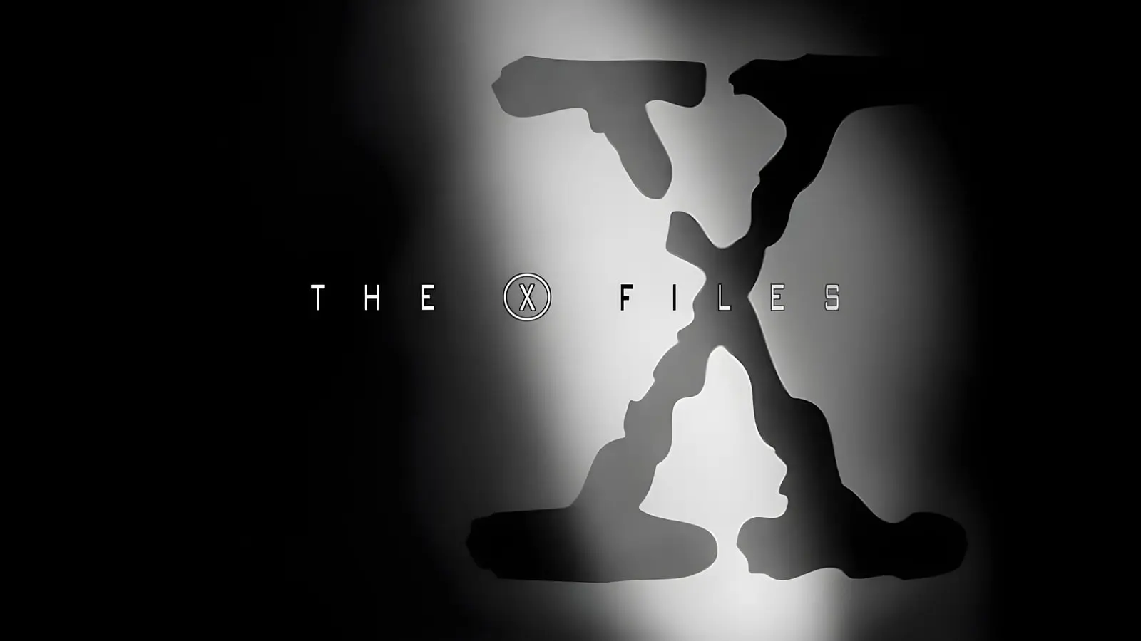 لوگوی سیاه و سفید سریال پرونده‌های ایکس (The X-Files) با نماد X بزرگ