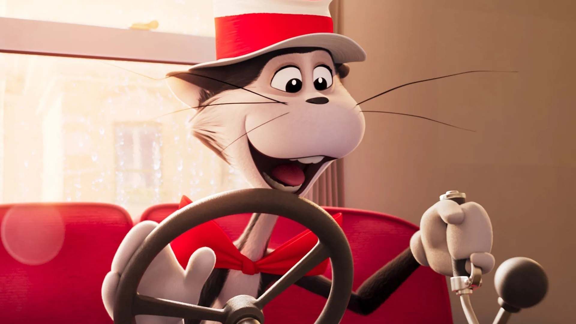 شخصیت اصلی انیمیشن The Cat in the Hat پشت فرمان ماشین