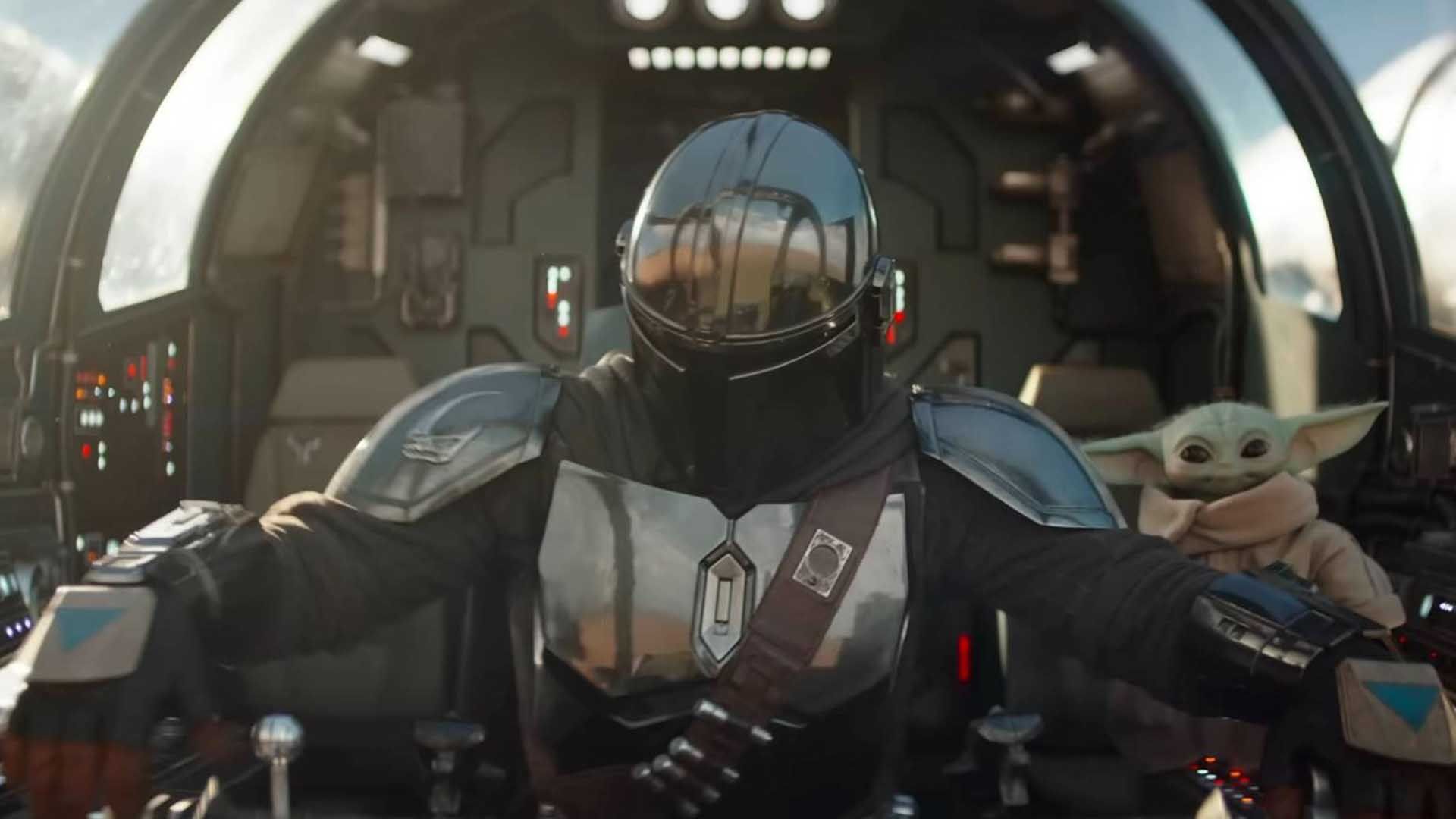 مندلورین و گروگو در فیلم The Mandalorian and Grogu