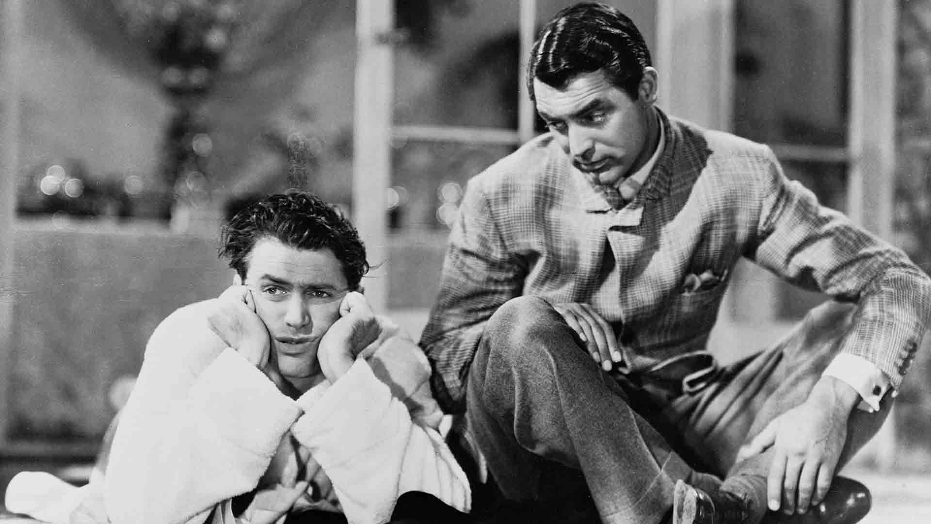 دو بازیگر اصلی فیلم The Philadelphia Story در حال فکر کردن
