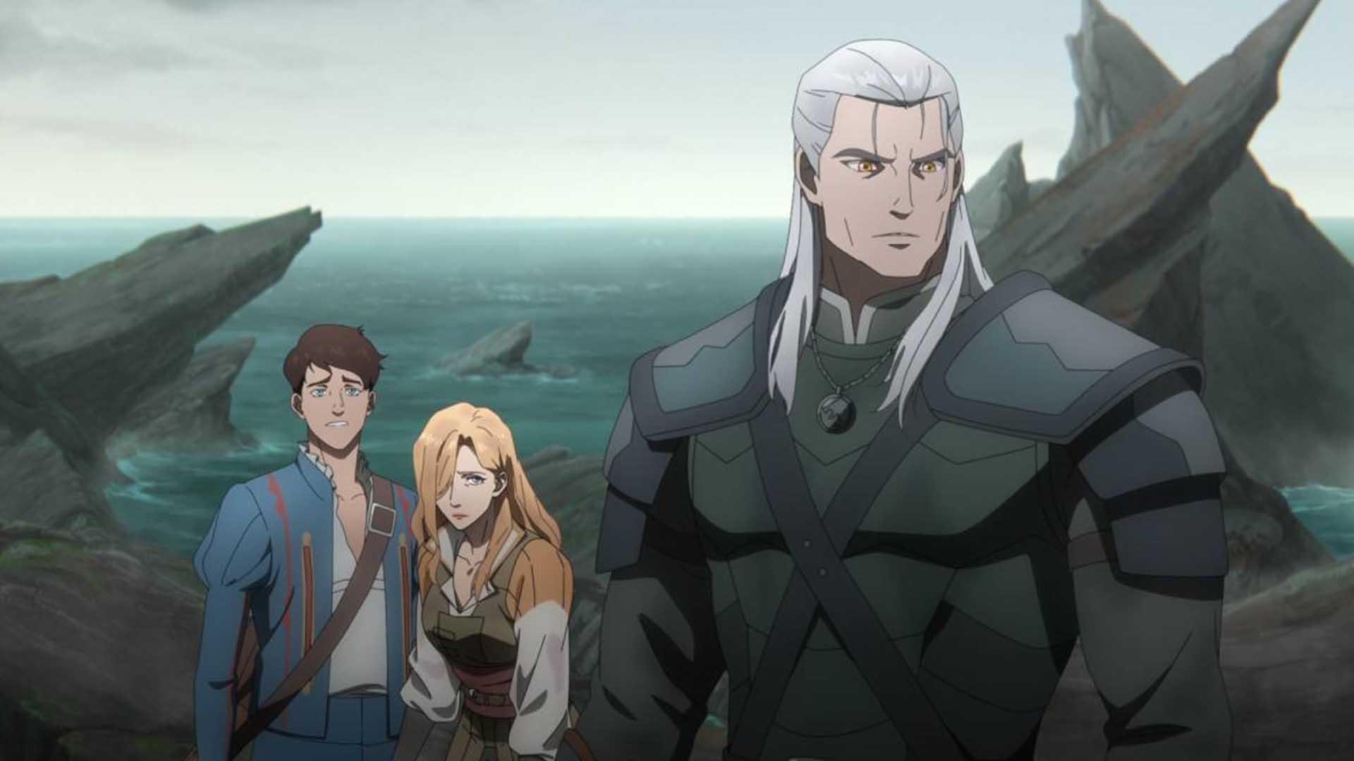 ویچر، ینفر و جسکیر در انیمیشن The Witcher: Sirens of the Deep
