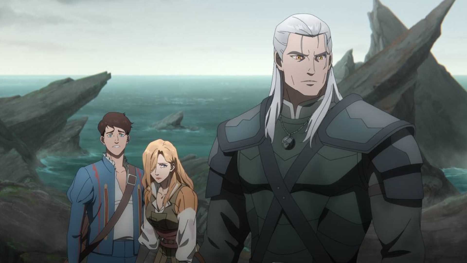 ویچر، ینفر و جسکیر در انیمیشن The Witcher: Sirens of the Deep