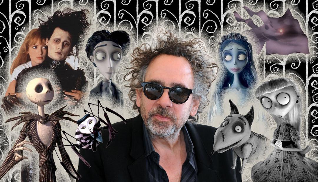 تیم برتون (Tim Burton) در میان شخصیت‌های انیمیشن‌های گوتیک و خیالی خود
