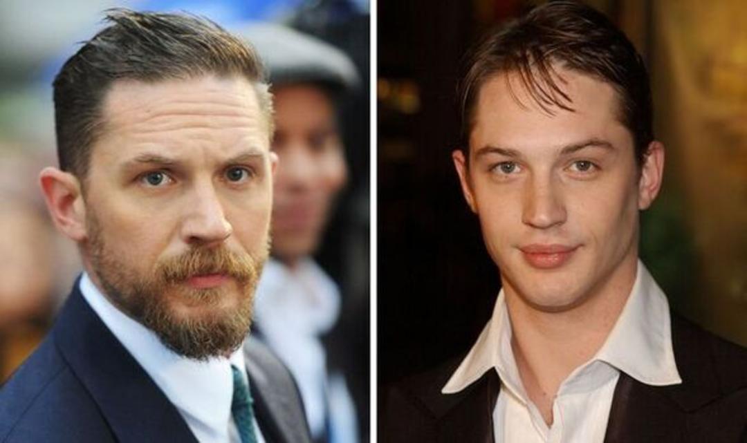 چهره‌های متفاوت تام هاردی (Tom Hardy) در دو بازه زمانی مختلف