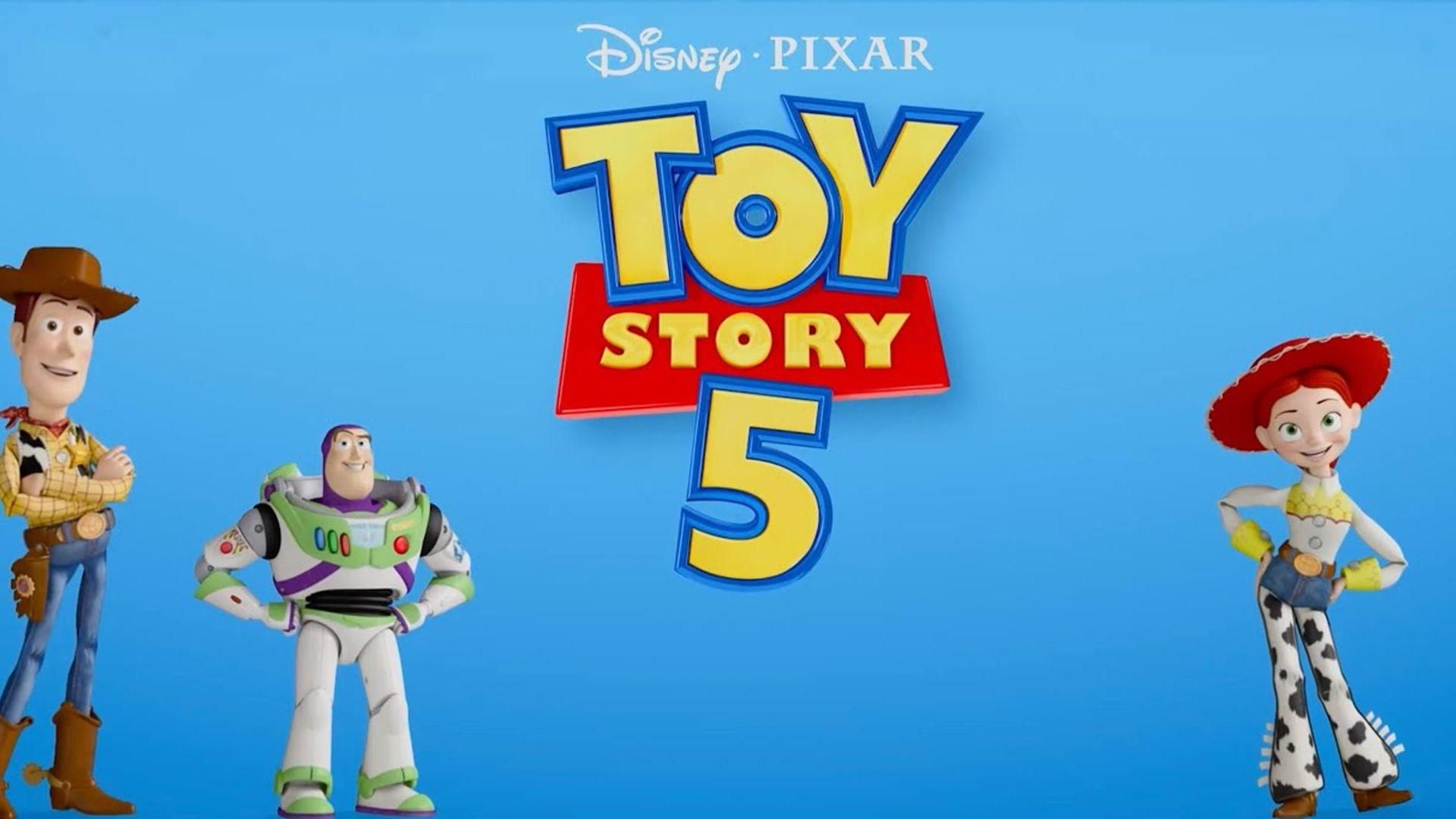 جسی باز و وودی در لوگوی Toy Story 5