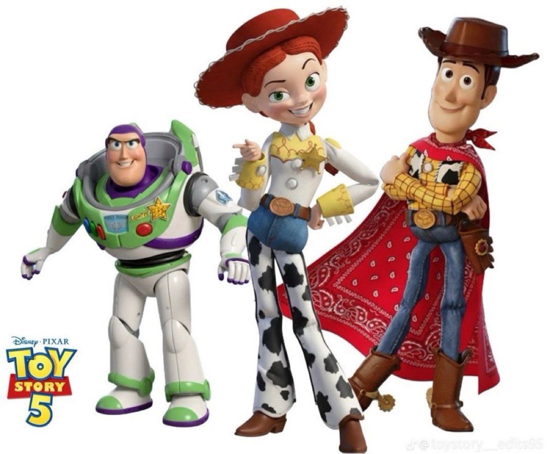 ظاهر جدید وودی باز و جسی در داستان اسباب بازی ۵