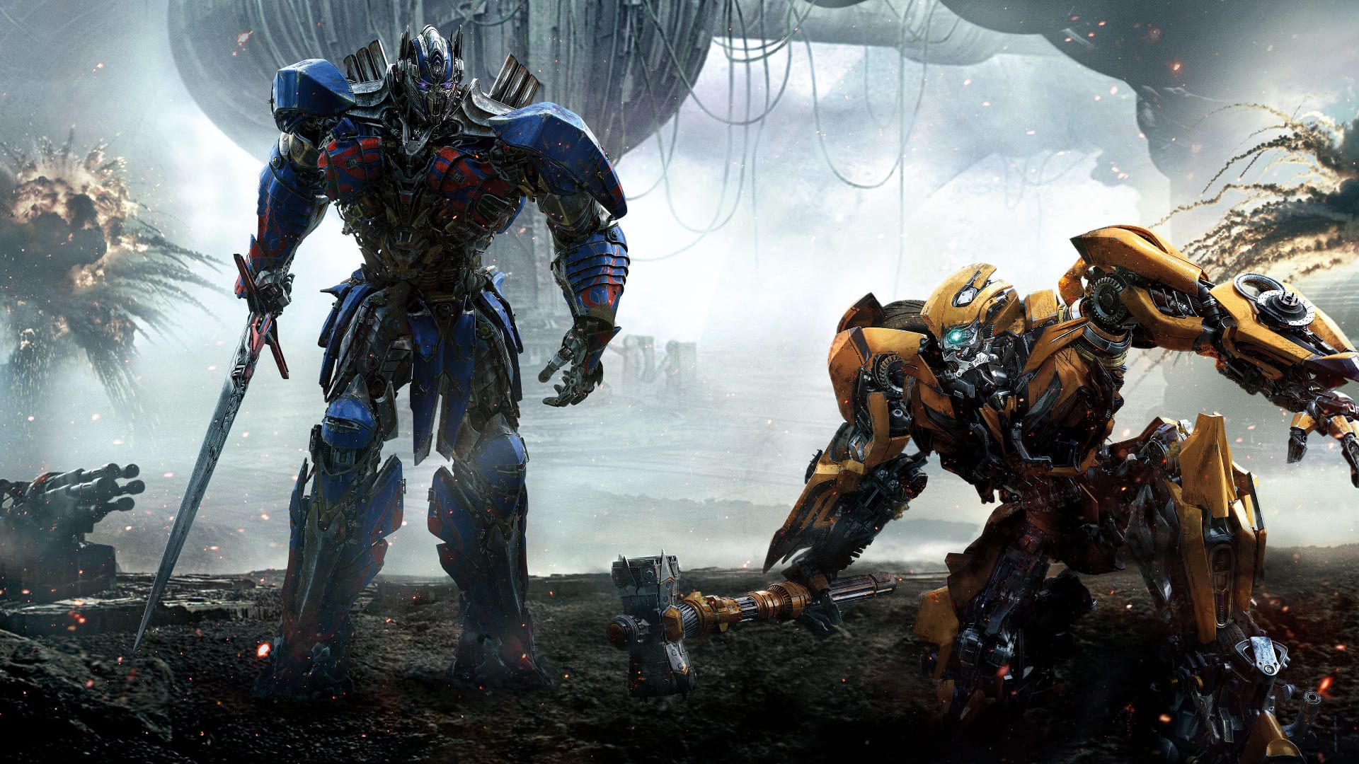 آپتیموس پرایم و بامبل‌بی در فیلم Transformes:The Last Knight