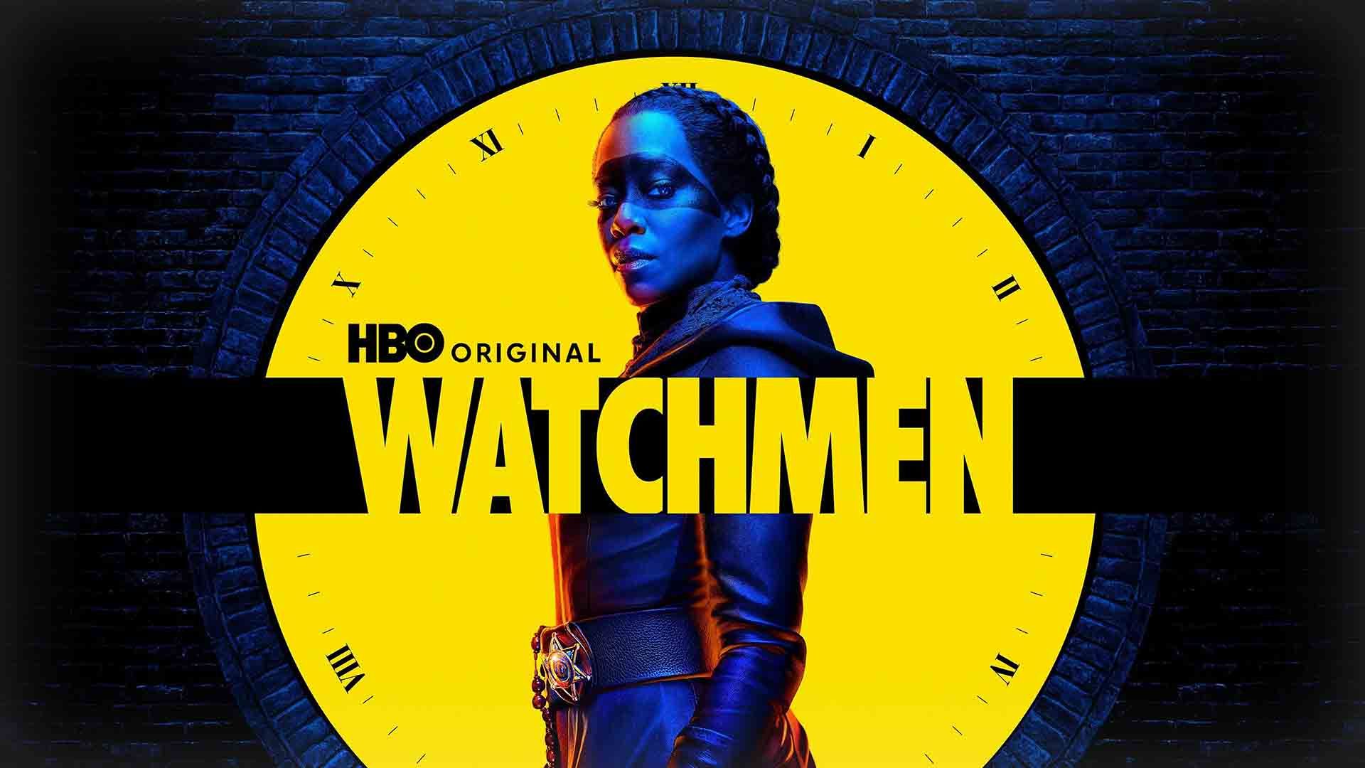 رجینا کینگ در نقش آنجلا آبار در پوستر اصلی سریال Watchmen