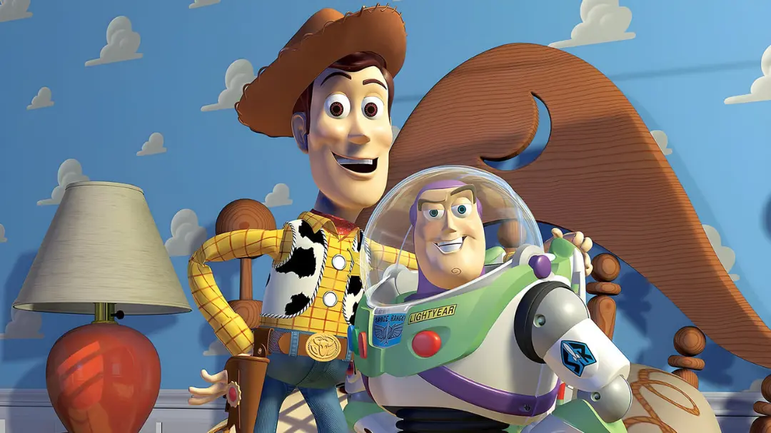 وودی (Woody) و باز لایت‌یر (Buzz Lightyear) در انیمیشن داستان اسباب‌بازی‌ها