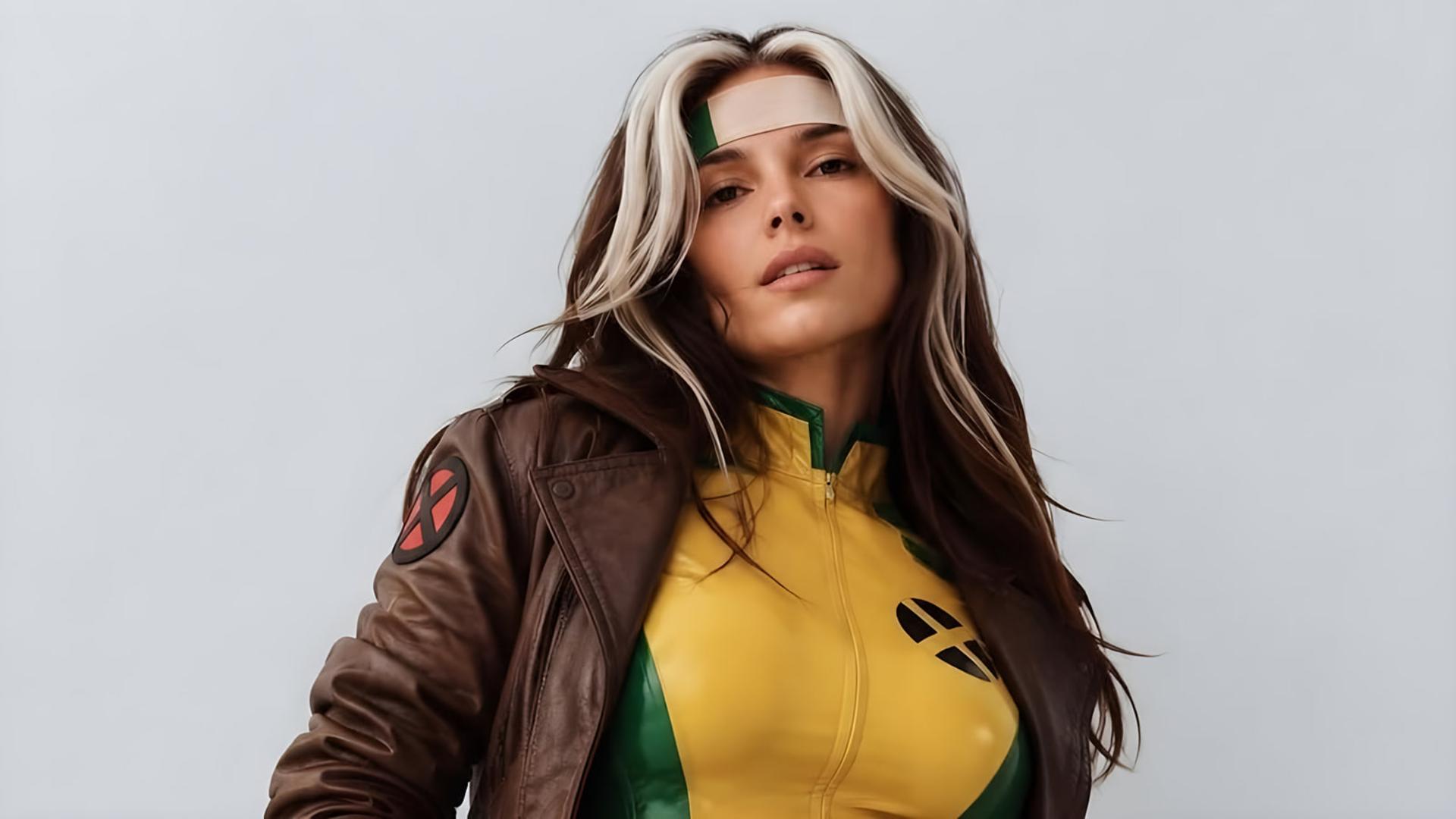 لباس و استایل شخصیت مردان ایکس (X-Men) با کت چرمی قهوه‌ای و لباس زرد و سبز