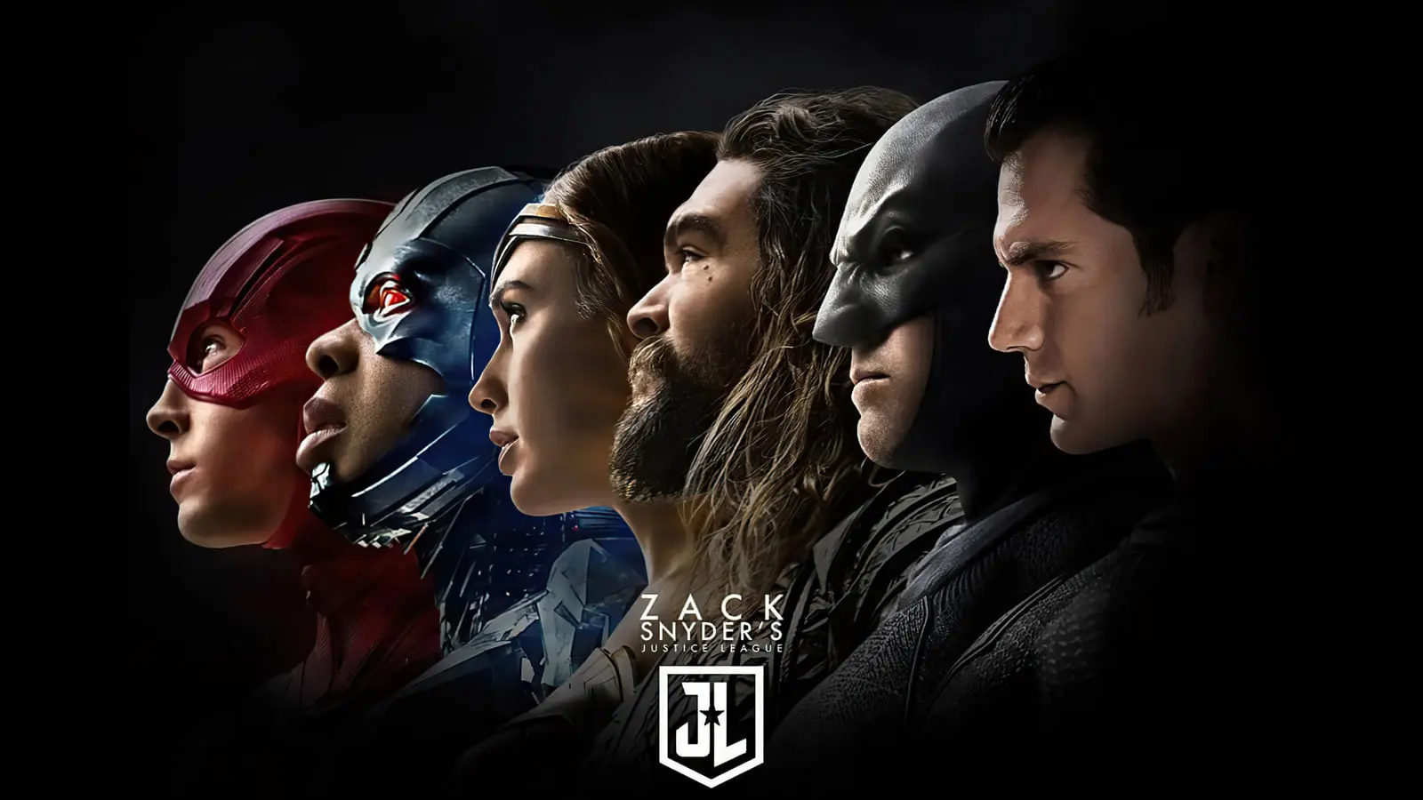 چهره‌های شخصیت‌های فیلم لیگ عدالت (Justice League) در نمای نیم‌رخ